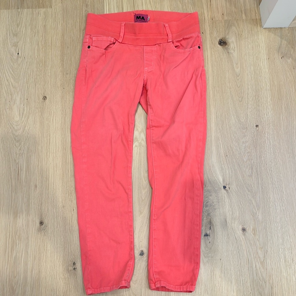 Maternal America maternity coral jeans size M